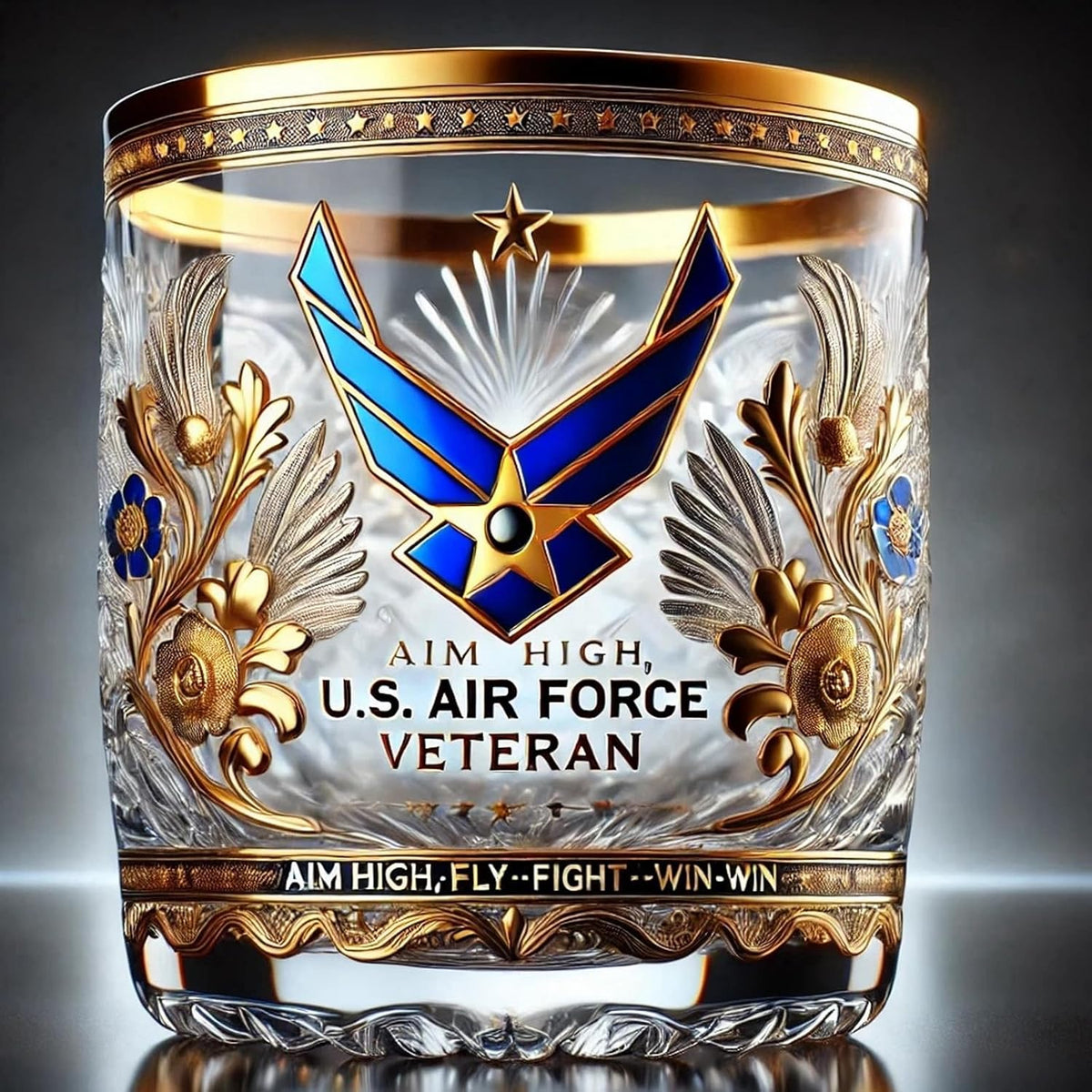 Shirem Veteran Tribute Glass